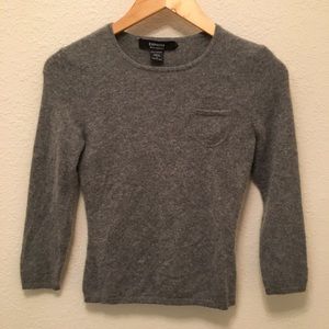 Gray cashmere sweater